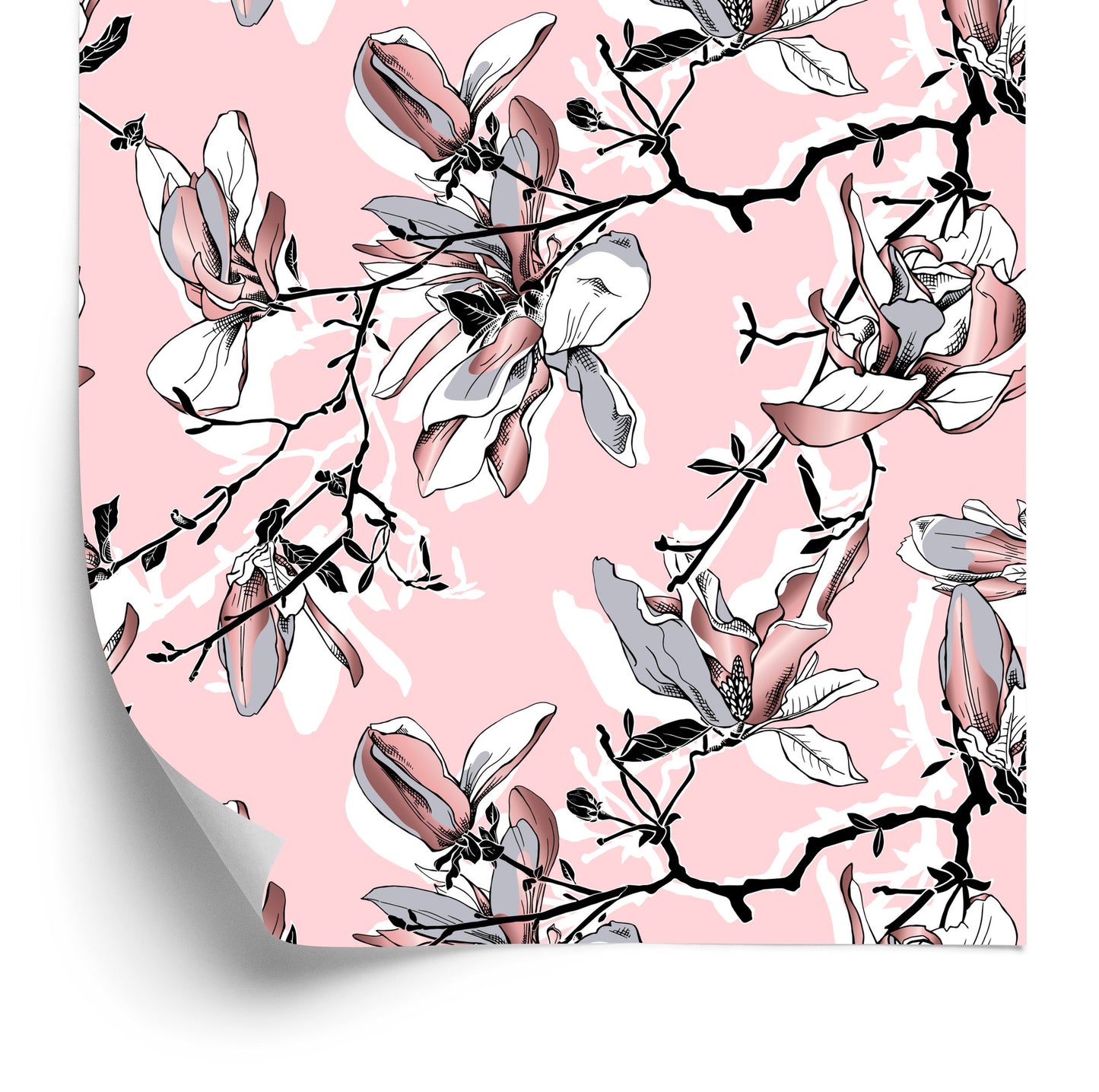 Wallpaper Pastel Magnolia Flowers