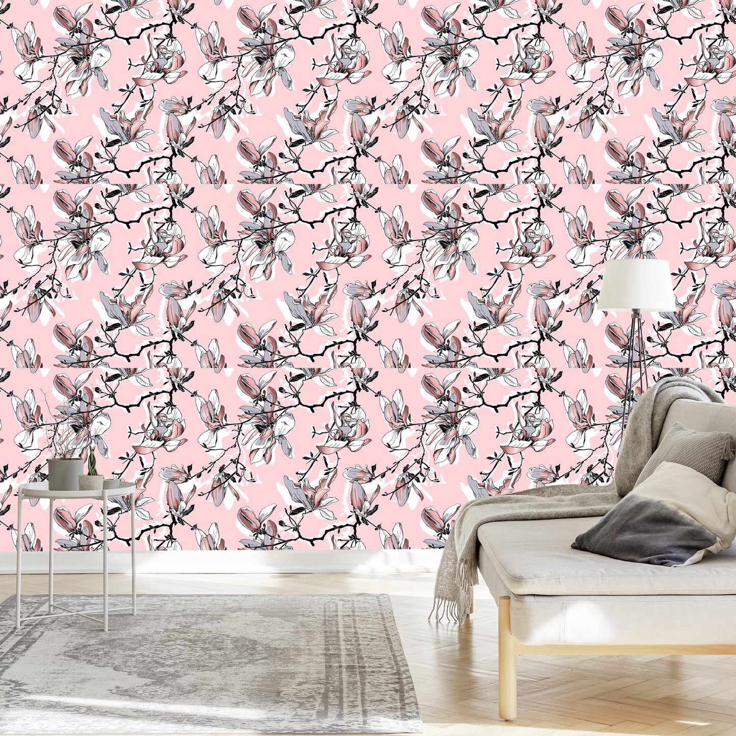Wallpaper Pastel Magnolia Flowers