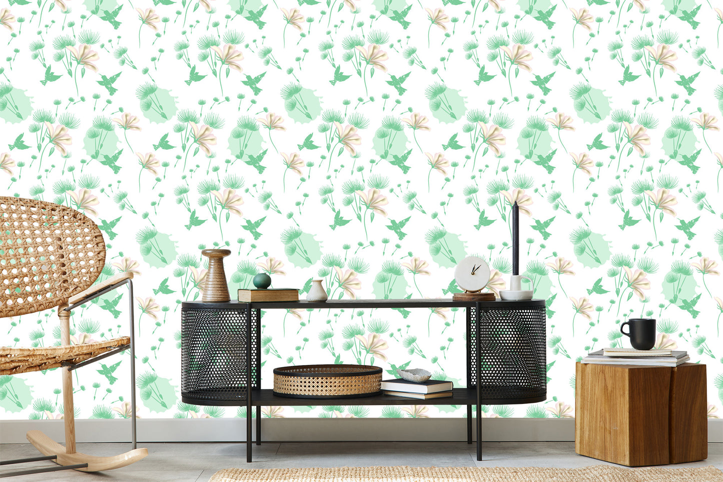 Wallpaper Dandelion Birds And Flowers