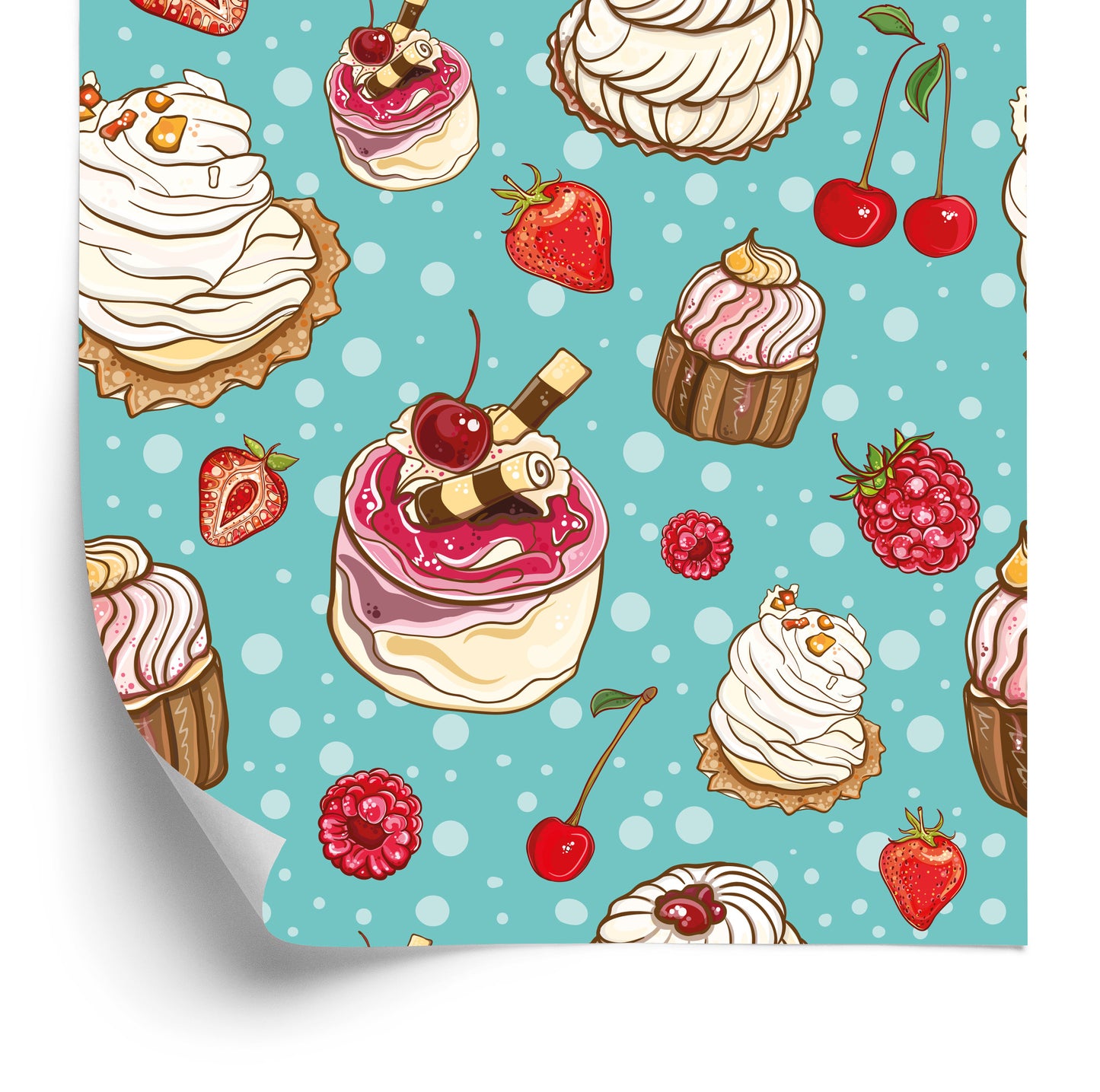 Wallpaper Colorful Fruit Cakes