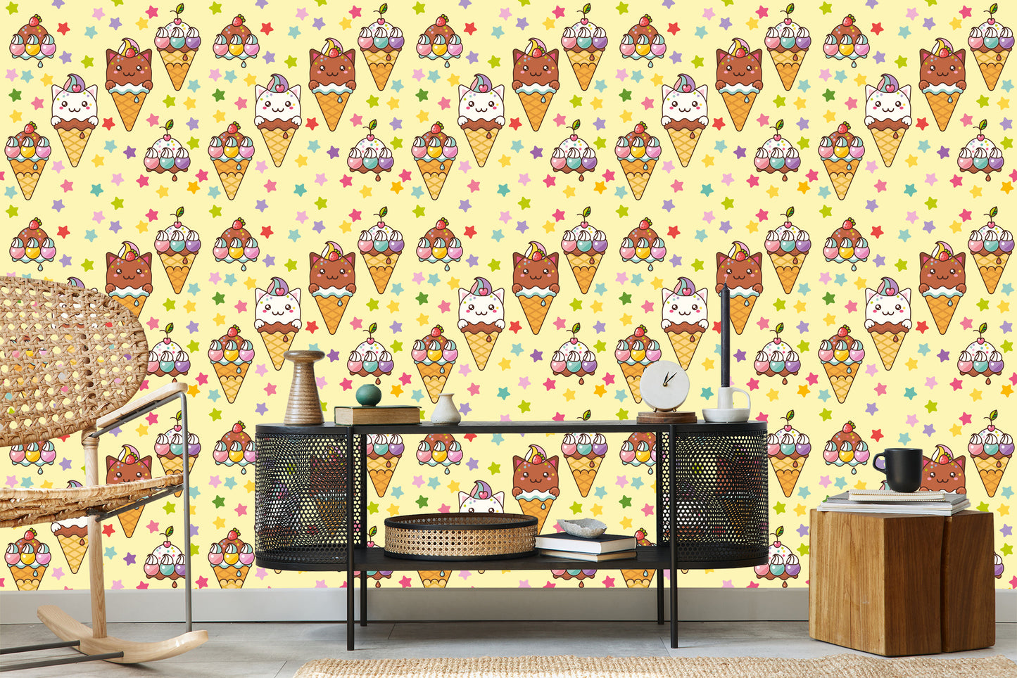 Wallpaper Cat's Ice Cream
