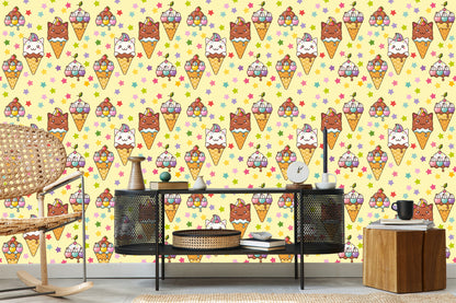 Wallpaper Cat's Ice Cream