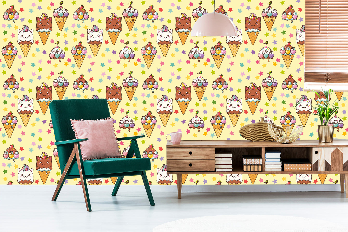 Wallpaper Cat's Ice Cream