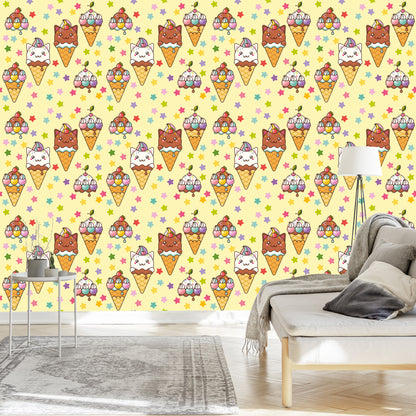 Wallpaper Cat's Ice Cream