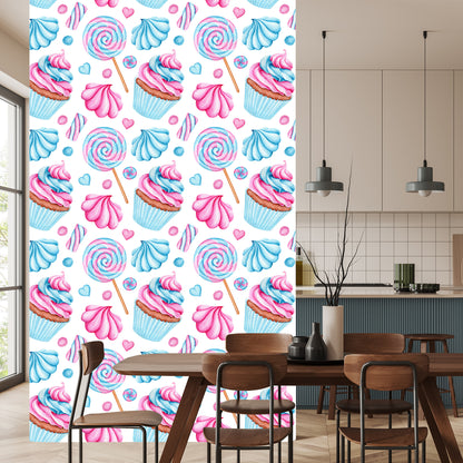 Wallpaper Colorful Muffins And Lollipops