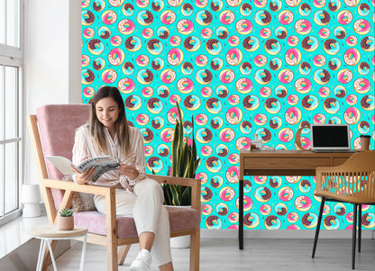 Wallpaper Colorful Donuts With Sprinkles