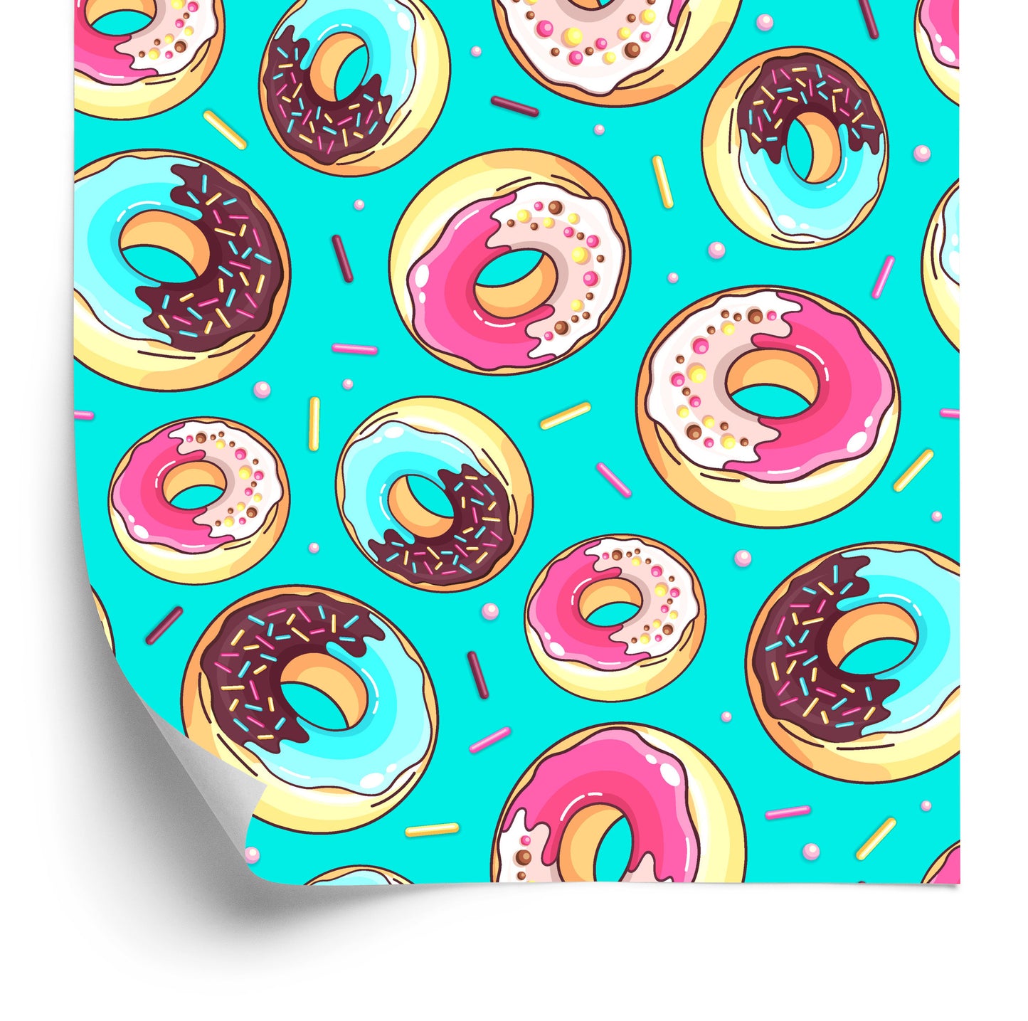 Wallpaper Colorful Donuts With Sprinkles