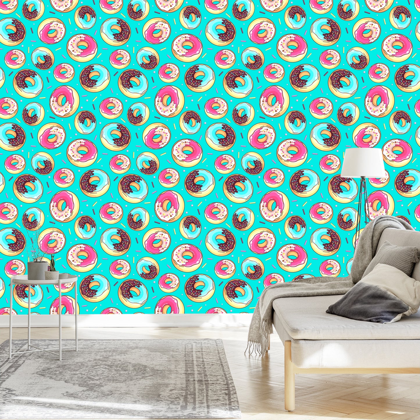 Wallpaper Colorful Donuts With Sprinkles