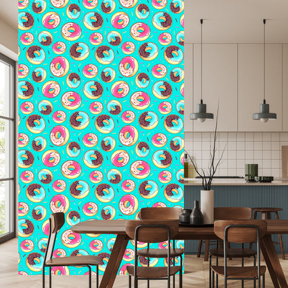 Wallpaper Colorful Donuts With Sprinkles