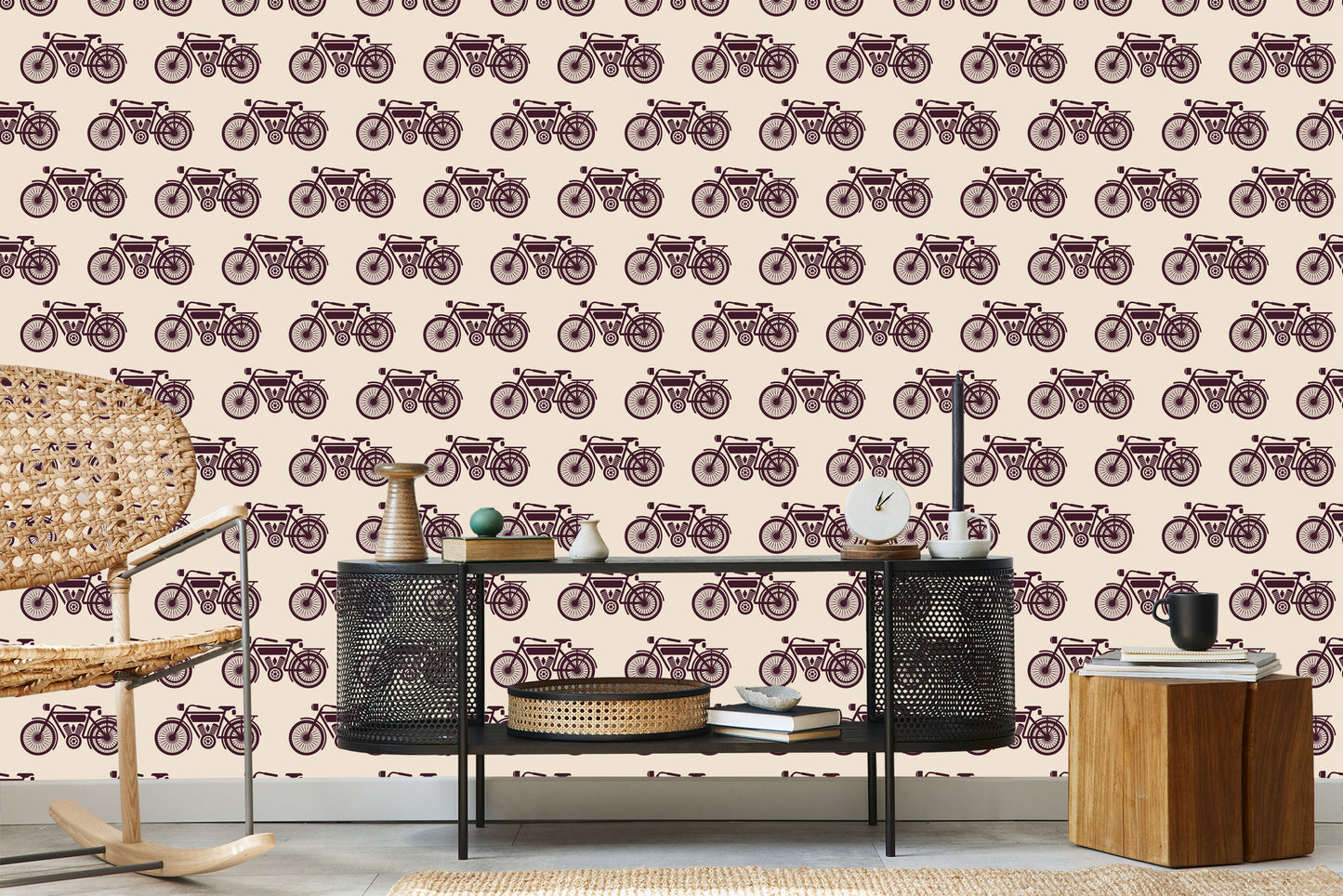 Wallpaper Sketches Of Vintage Motorcycles