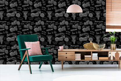 Wallpaper Vintage Motorcycles With Inscriptions