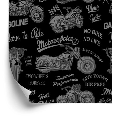 Wallpaper Vintage Motorcycles With Inscriptions