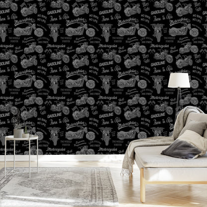 Wallpaper Vintage Motorcycles With Inscriptions