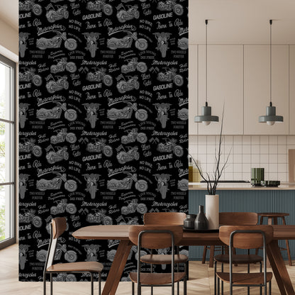 Wallpaper Vintage Motorcycles With Inscriptions
