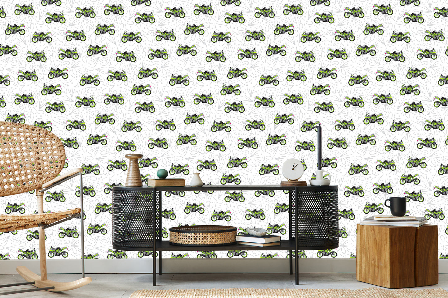 Wallpaper Modern Motorcycles With Patterns