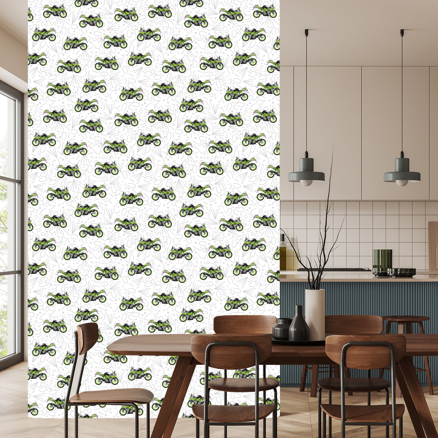 Wallpaper Modern Motorcycles With Patterns