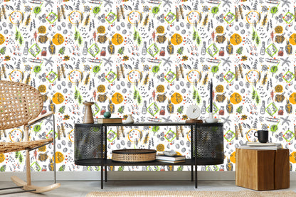 Wallpaper Chili Peppers With Spices