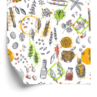 Wallpaper Chili Peppers With Spices