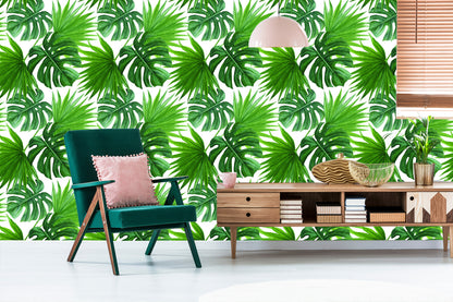 Wallpaper Green Leaves
