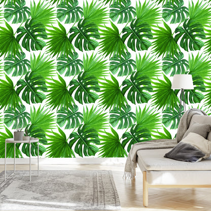 Wallpaper Green Leaves
