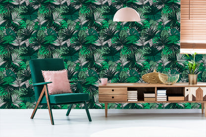 Wallpaper Palm Banana Monstera Leaves