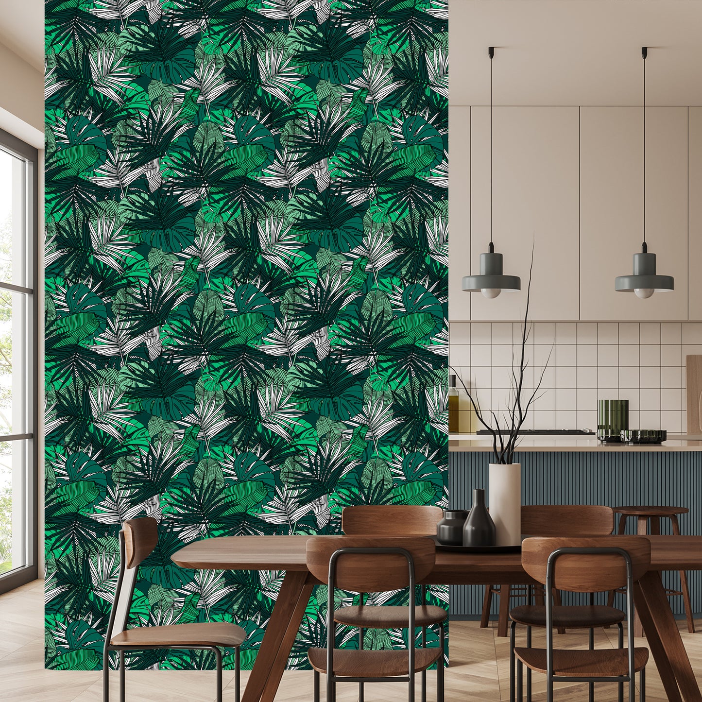 Wallpaper Palm Banana Monstera Leaves