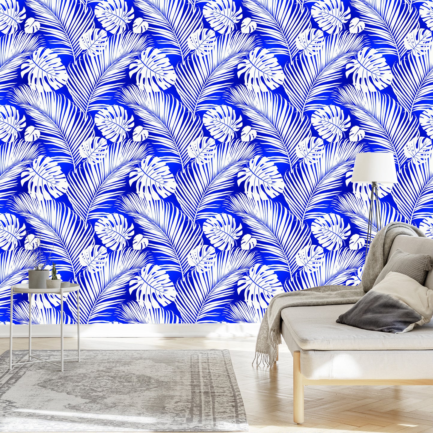 Wallpaper Monstera And Palm Leaves