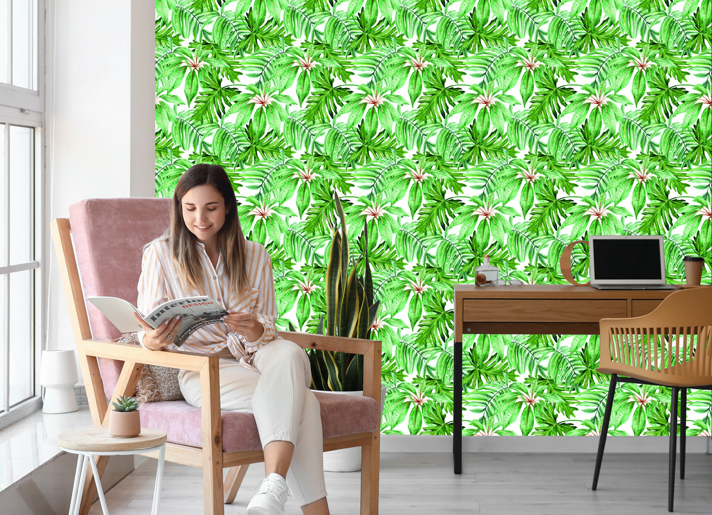 Wallpaper Tropical Leaves