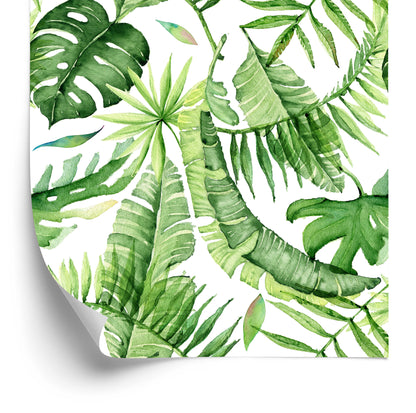 Wallpaper Leaves In Bright Green