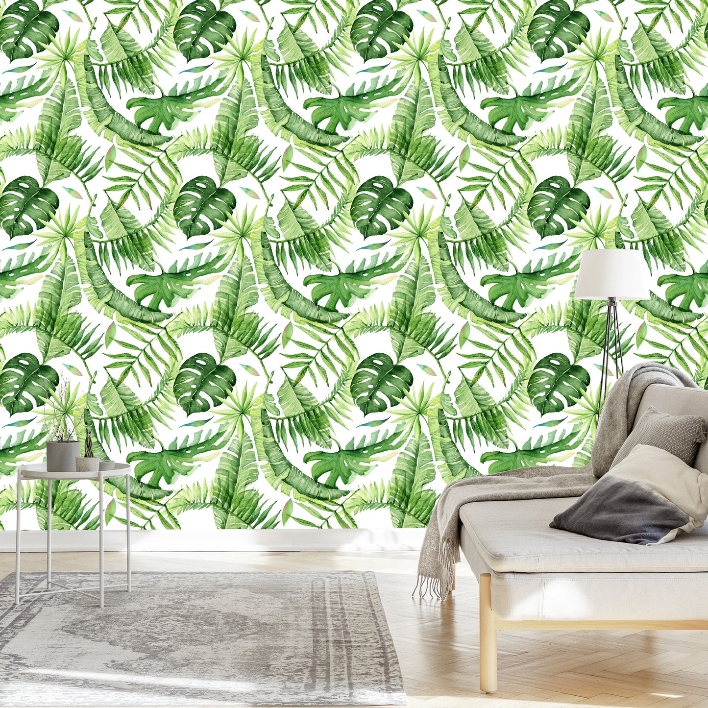 Wallpaper Leaves In Bright Green