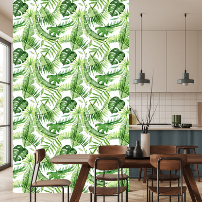 Wallpaper Leaves In Bright Green