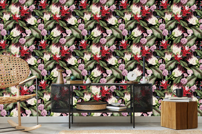 Wallpaper Multicolored Flowers