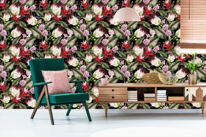 Wallpaper Multicolored Flowers