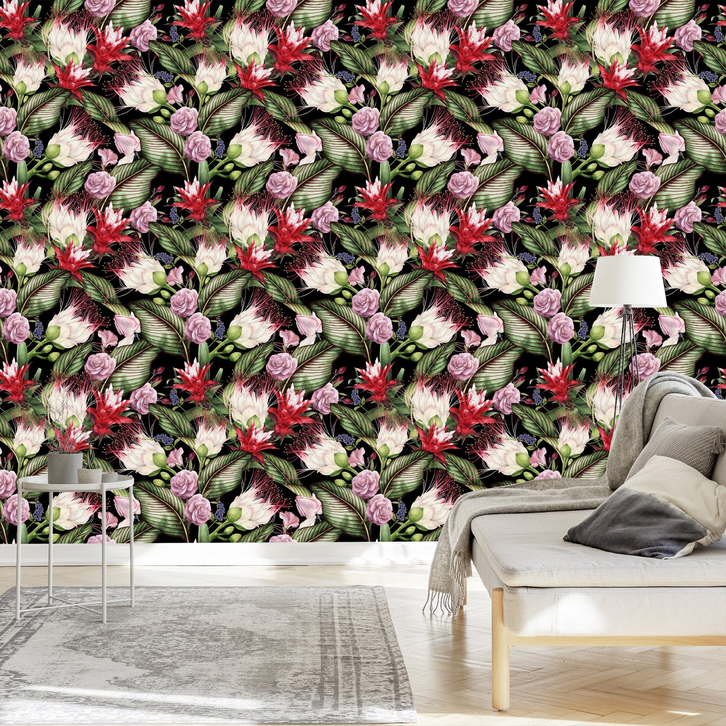 Wallpaper Multicolored Flowers
