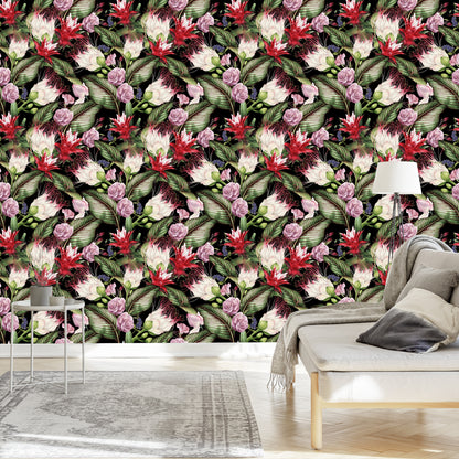 Wallpaper Multicolored Flowers