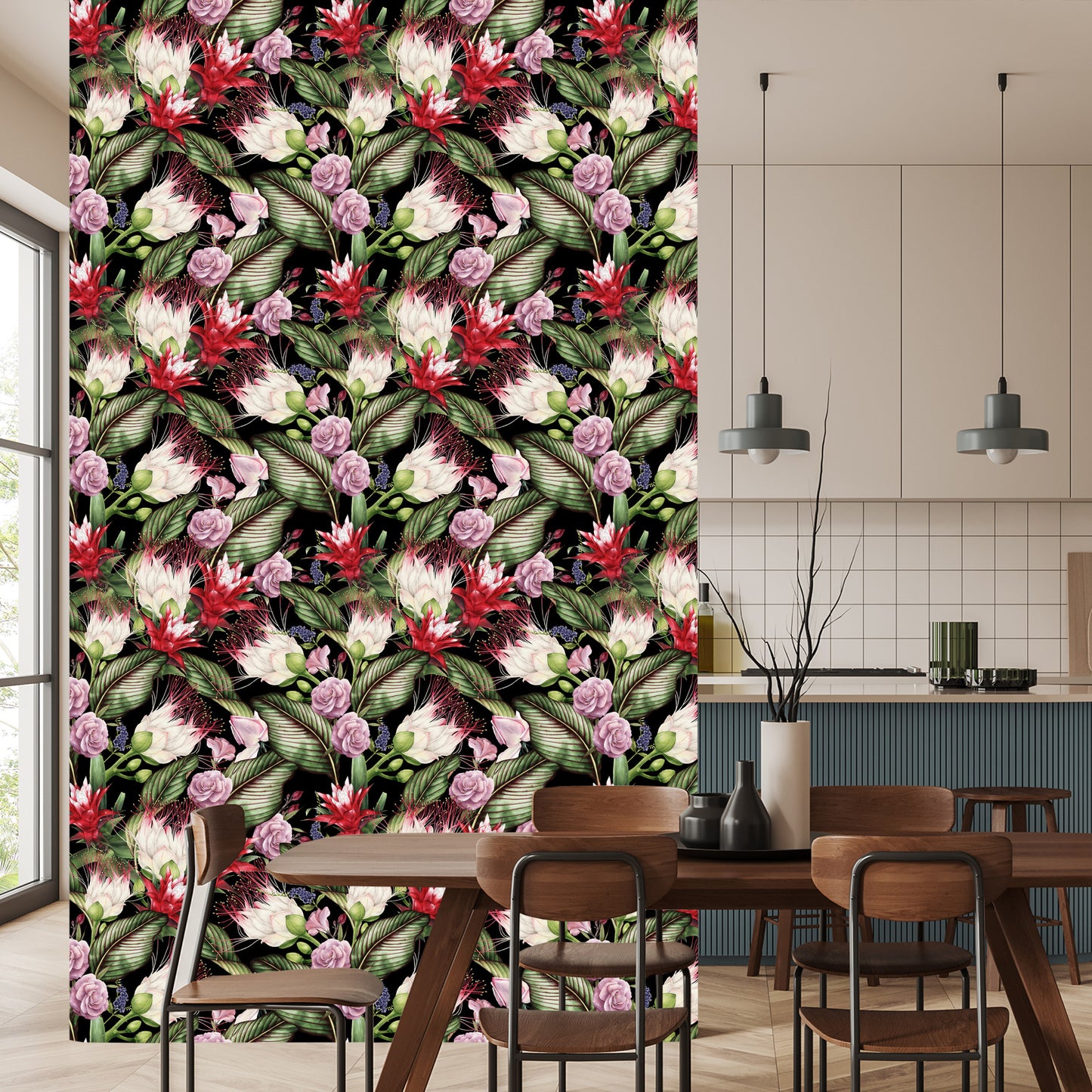 Wallpaper Multicolored Flowers