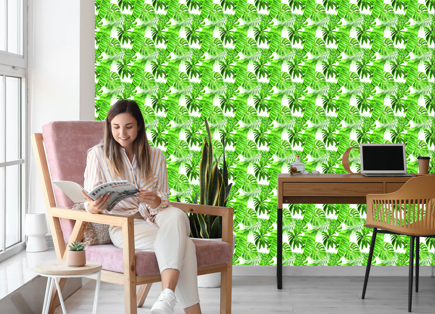 Wallpaper Green Leaves