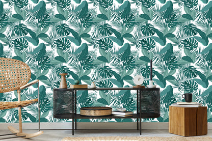 Wallpaper Leaves In Dark Colors