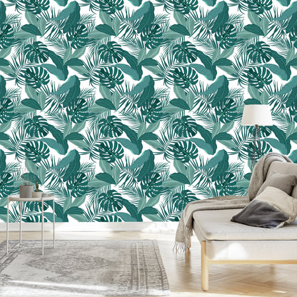 Wallpaper Leaves In Dark Colors
