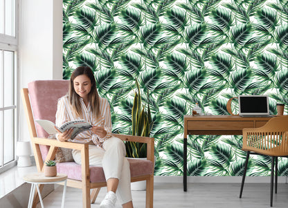 Wallpaper Fashionable Palm Leaves