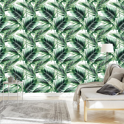 Wallpaper Fashionable Palm Leaves