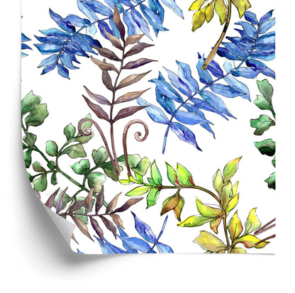 Wallpaper Colorful Leaves - Watercolor