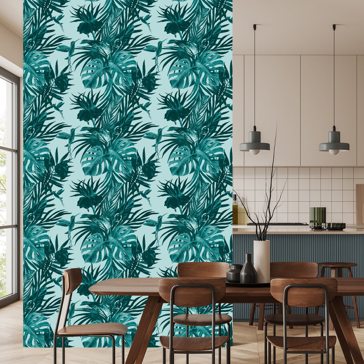 Wallpaper Hummingbirds And Leaves