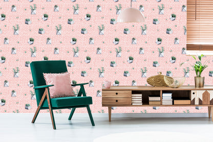 Wallpaper Cacti In Pots