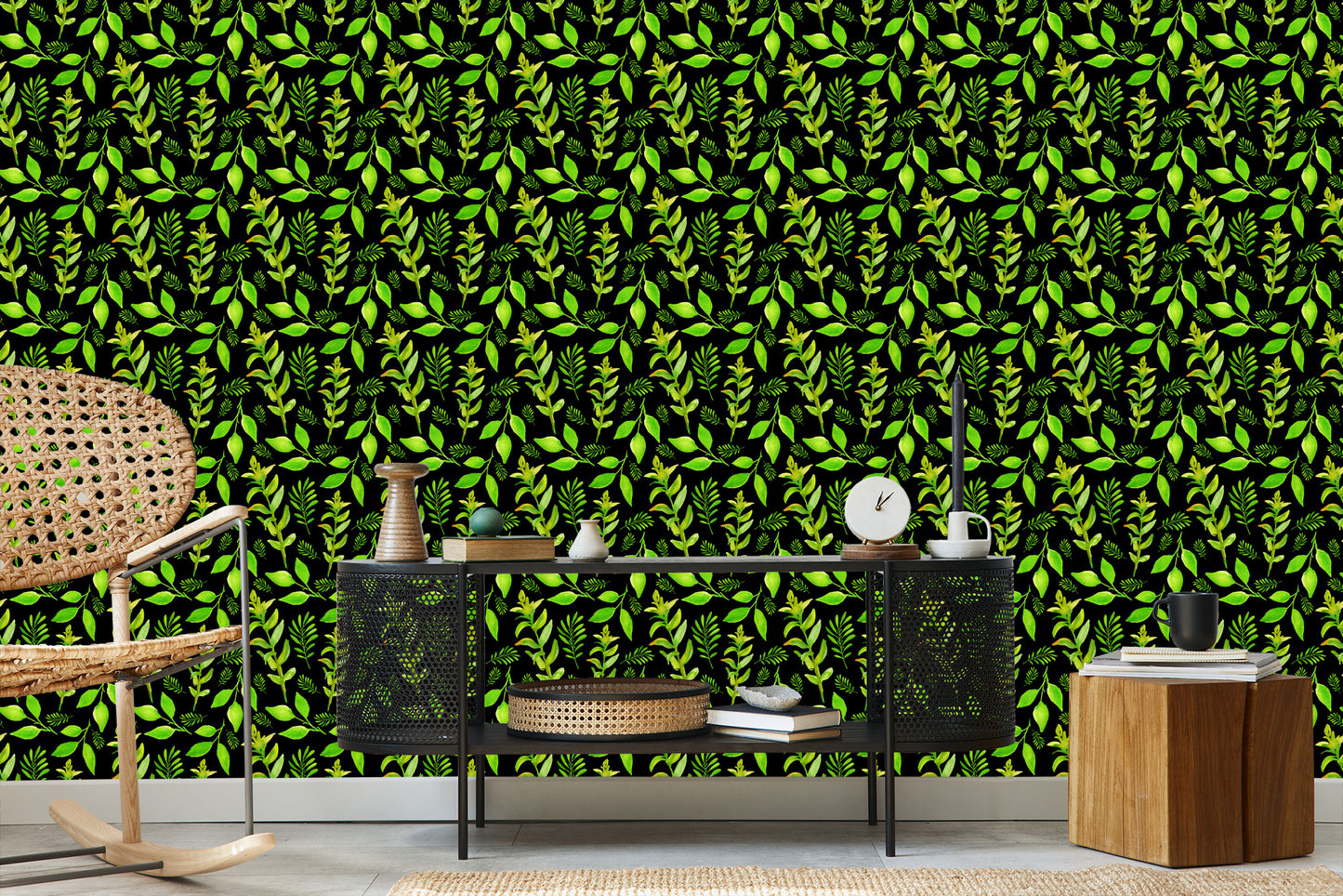 Wallpaper Forest Leaves With Plants