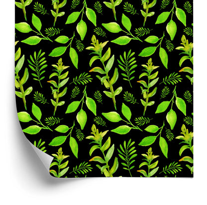 Wallpaper Forest Leaves With Plants