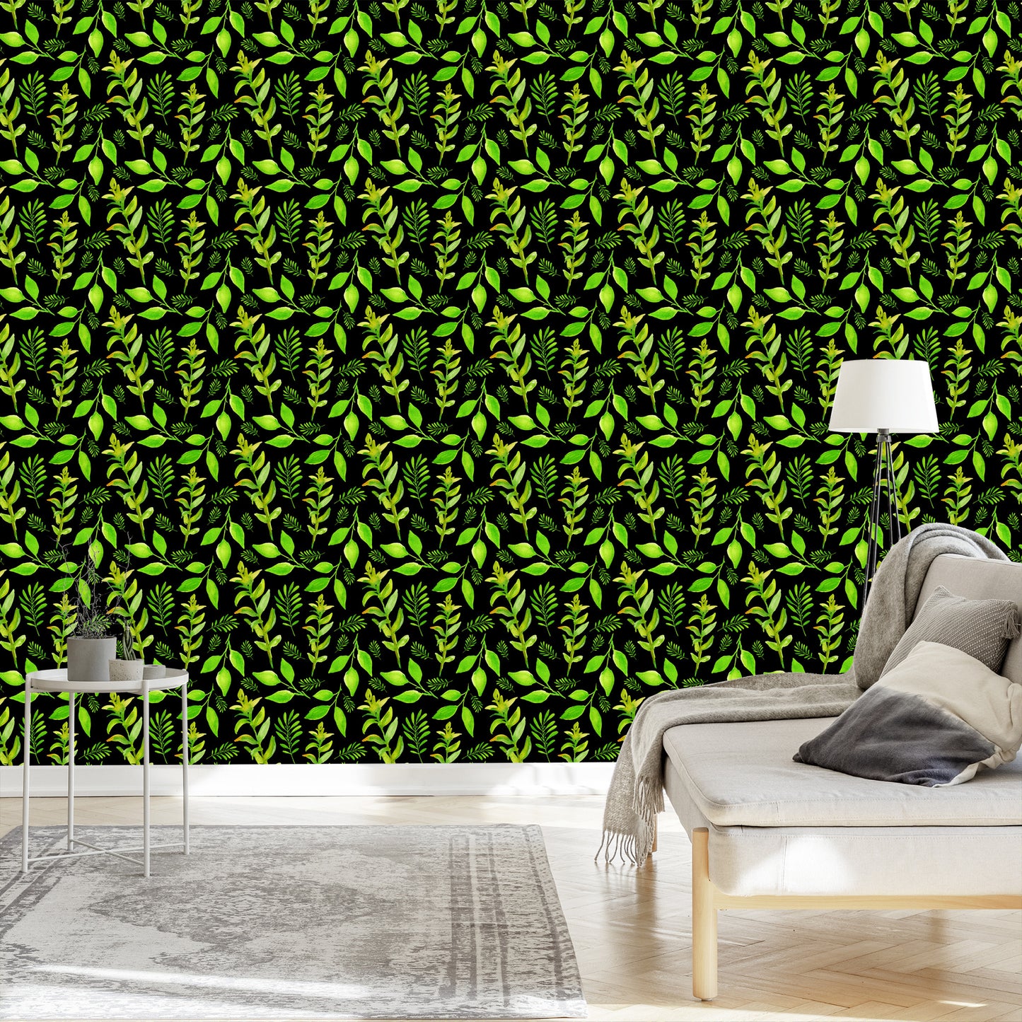Wallpaper Forest Leaves With Plants