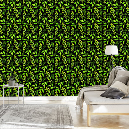 Wallpaper Forest Leaves With Plants