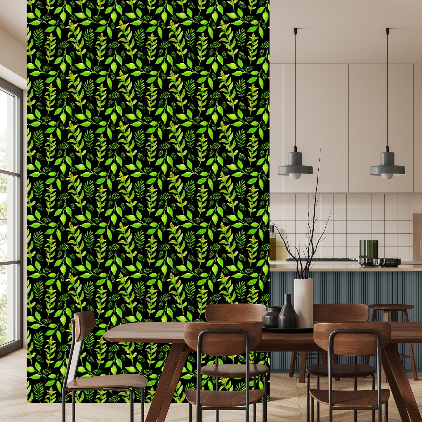 Wallpaper Forest Leaves With Plants