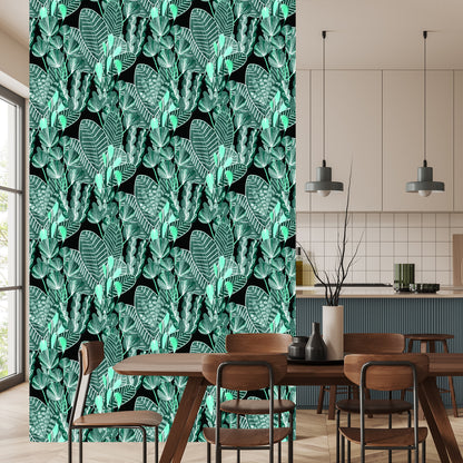 Wallpaper Drawn Forest Leaves